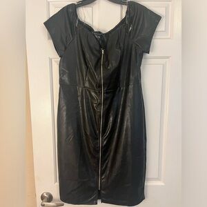 Black Faux Leather Dress Size 1X